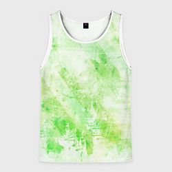 Мужская майка без рукавов Абстракция - light green atom