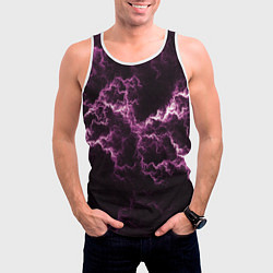 Майка-безрукавка мужская Lightning pink glow, цвет: 3D-белый — фото 2