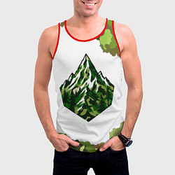 Майка-безрукавка мужская Камуфляж альпениста, цвет: 3D-красный — фото 2