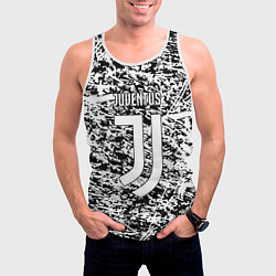 Майка-безрукавка мужская Juventus краски текстура, цвет: 3D-белый — фото 2
