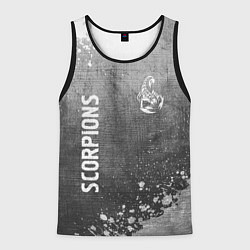 Мужская майка без рукавов Scorpions - grey gradient вертикально