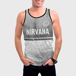 Майка-безрукавка мужская Nirvana - grey gradient посередине, цвет: 3D-черный — фото 2