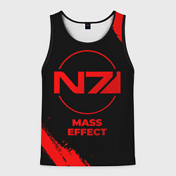 Мужская майка без рукавов Mass Effect - red gradient