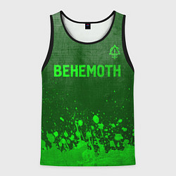 Майка-безрукавка мужская Behemoth - green gradient посередине, цвет: 3D-черный