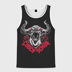 Майка-безрукавка мужская Cyber demon doom, цвет: 3D-белый