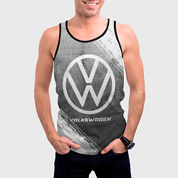Майка-безрукавка мужская Volkswagen - grey gradient, цвет: 3D-черный — фото 2