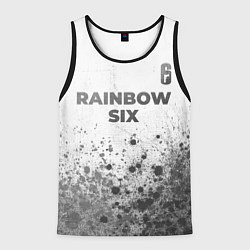 Майка-безрукавка мужская Rainbow Six - white gradient посередине, цвет: 3D-черный