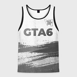 Мужская майка без рукавов GTA6 - white gradient посередине