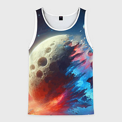 Мужская майка без рукавов Разрыв космического тела - нейроарт