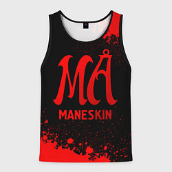 Майка-безрукавка мужская Maneskin - red gradient, цвет: 3D-черный