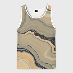 Майка-безрукавка мужская Песочный мрамор, цвет: 3D-белый