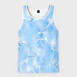 Мужская майка без рукавов Прозрачная голубая вода