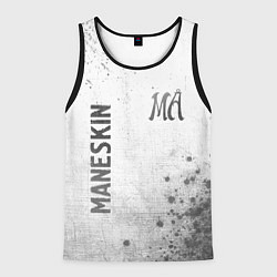 Майка-безрукавка мужская Maneskin - white gradient вертикально, цвет: 3D-черный