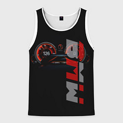 Мужская майка без рукавов BMW спидометр и надпись