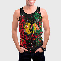 Майка-безрукавка мужская Chicago Blackhawks NHL black, цвет: 3D-черный — фото 2