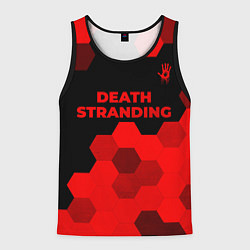Мужская майка без рукавов Death Stranding - red gradient посередине
