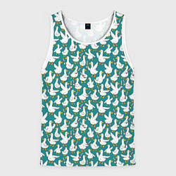 Мужская майка без рукавов Злой гусь узор