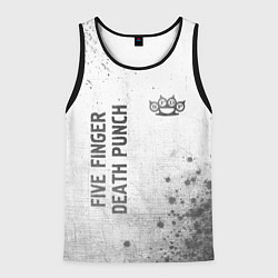 Мужская майка без рукавов Five Finger Death Punch - white gradient вертикаль