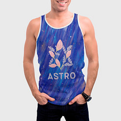 Майка-безрукавка мужская Astro логотип из цветов, цвет: 3D-белый — фото 2