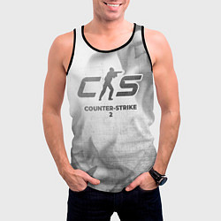 Майка-безрукавка мужская Counter-Strike 2 - white gradient, цвет: 3D-черный — фото 2