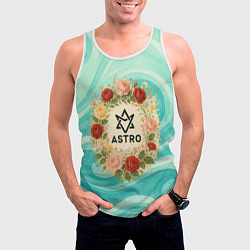 Майка-безрукавка мужская Astro винтажный логотип с цветами, цвет: 3D-белый — фото 2