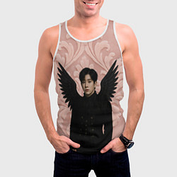 Майка-безрукавка мужская JinJin Astro с черными крыльями, цвет: 3D-белый — фото 2