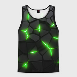 Мужская майка без рукавов Зеленая неоновая броня