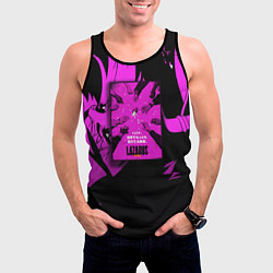 Майка-безрукавка мужская Лазарь: Лекарство, цвет: 3D-черный — фото 2