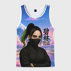 Майка-безрукавка мужская Ниндзя Билли Айлиш, цвет: 3D-белый