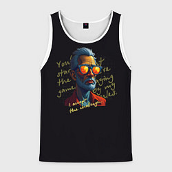 Майка-безрукавка мужская Мои правила, цвет: 3D-белый