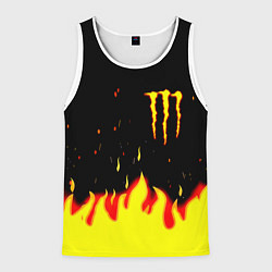 Мужская майка без рукавов Monster energy fire steel