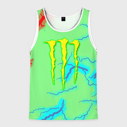 Майка-безрукавка мужская Monster energy storm electrix, цвет: 3D-белый