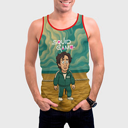 Майка-безрукавка мужская Игрок 456 в мультяшном стиле, цвет: 3D-красный — фото 2