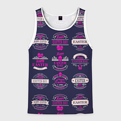 Майка-безрукавка мужская Easter pink, цвет: 3D-белый