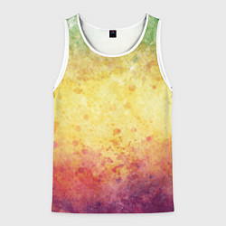 Мужская майка без рукавов Абстракция - layers of green, yellow and red