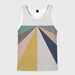 Майка-безрукавка мужская Черное солнце красная луна, цвет: 3D-белый