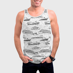 Майка-безрукавка мужская Корабли на Неве, цвет: 3D-белый — фото 2