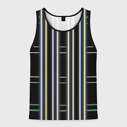 Мужская майка без рукавов Neon yellow blue white