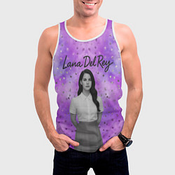 Майка-безрукавка мужская Lana Del Rey в черно-белом, цвет: 3D-белый — фото 2