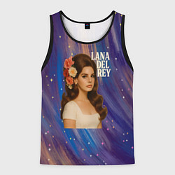 Мужская майка без рукавов Lana Del Rey с цветами в волосах