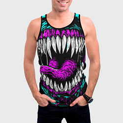 Майка-безрукавка мужская Клыки венома, цвет: 3D-черный — фото 2