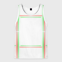 Мужская майка без рукавов Neon light green red