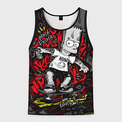 Майка-безрукавка мужская Татуированный барт, цвет: 3D-черный