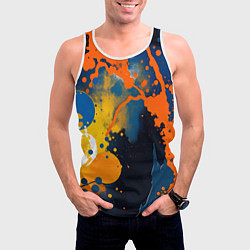 Майка-безрукавка мужская Краска на стене, цвет: 3D-белый — фото 2