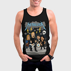 Майка-безрукавка мужская Металлика, мультяшный стиль, цвет: 3D-черный — фото 2