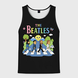 Мужская майка без рукавов The Beatles, мультяшный стиль