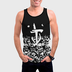 Майка-безрукавка мужская Doom черепа, цвет: 3D-черный — фото 2