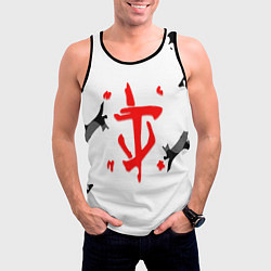 Майка-безрукавка мужская Doom лого камуфляж текстура, цвет: 3D-черный — фото 2