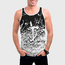 Майка-безрукавка мужская Doom краски всплеск кисти, цвет: 3D-белый — фото 2