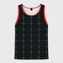 Майка-безрукавка мужская Color black blue crosses, цвет: 3D-красный